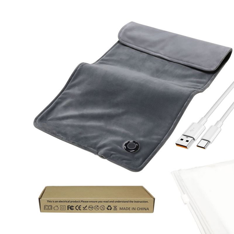 Manta térmica USB: manta eléctrica de calentamiento rápido con 3 temperaturas, portátil, de bajo voltaje (5 V), para el hogar, la oficina y viajes._voghion.com