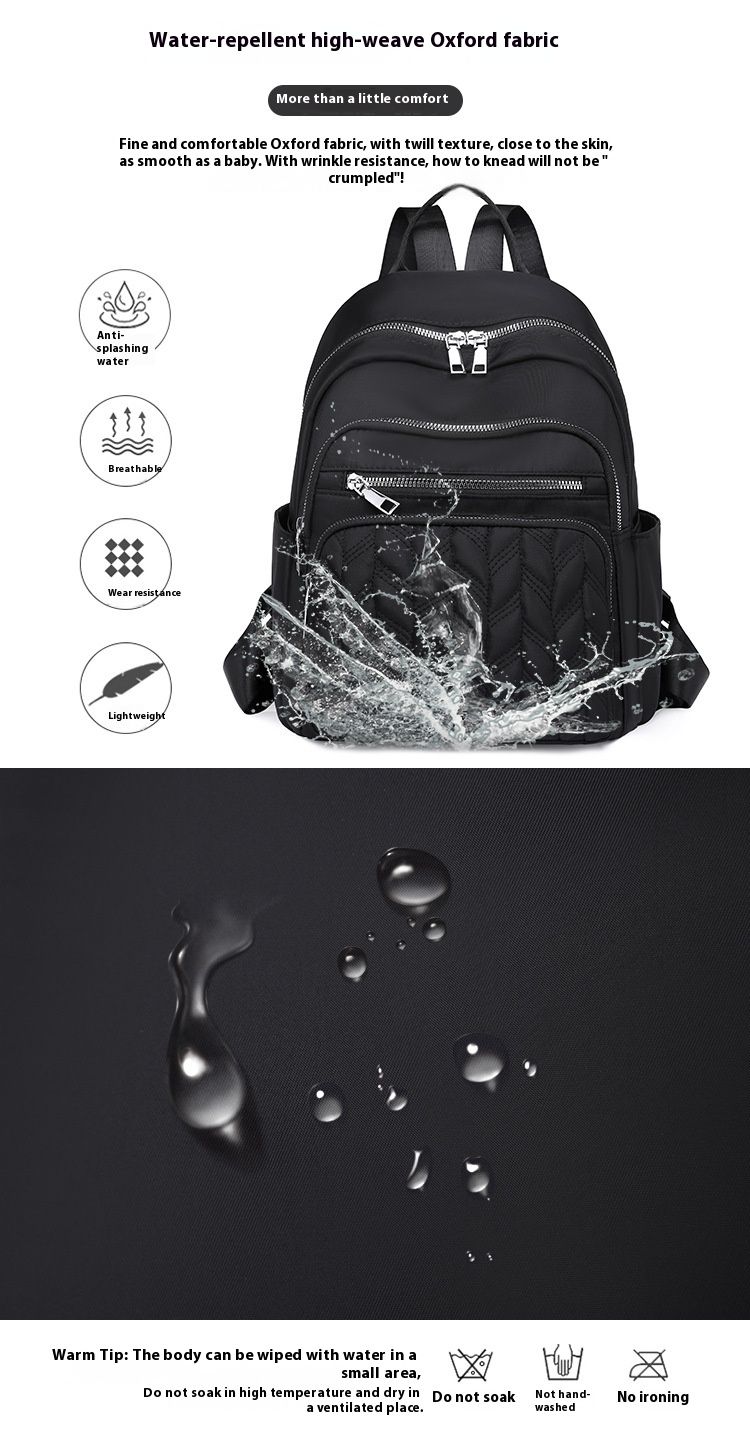 New Casual Women's Oxford Backpack, Stylish, Simple, Large Capacity Urban Commuting Travel Backpack_voghion.com