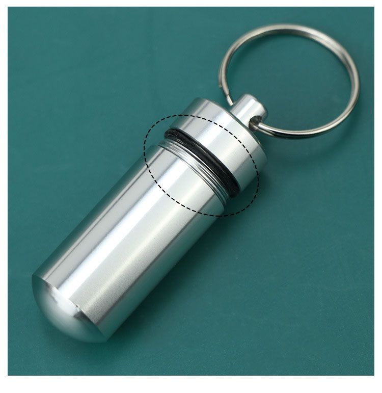 Portapillole portatile, contenitore porta pillole in alluminio per borsa, portapillole in metallo impermeabile, flacone per medicinali_voghion.com