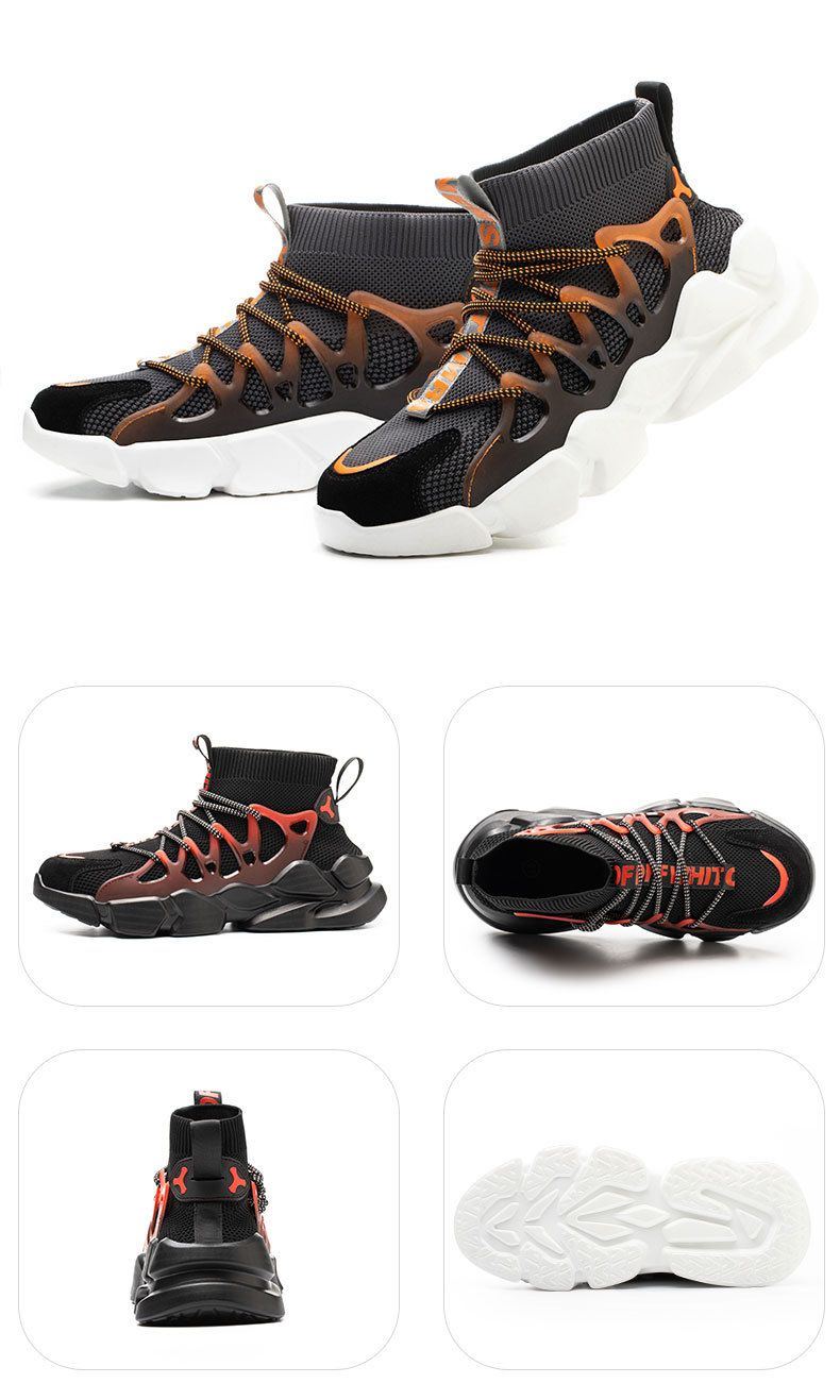 Scarpe antinfortunistiche da uomo, antiforatura, leggere e traspiranti, con punta in acciaio, isolate._voghion.com