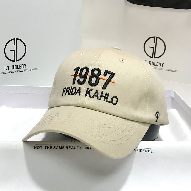 Vinrød baseballkasket til kvinder, sommer 2024, koreansk modeshow, lille, herre, blød top, andetunge_voghion.com