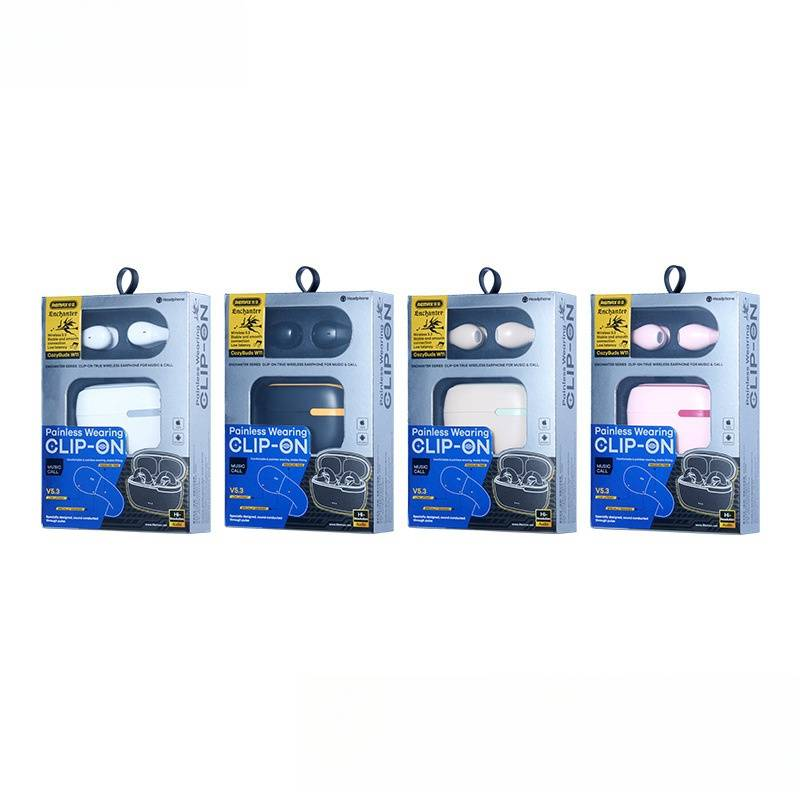 REMAX tryllekunstner øre klip musik opkald headset ægte trådløst bluetooth headset sport business fritid mode headset_voghion.com