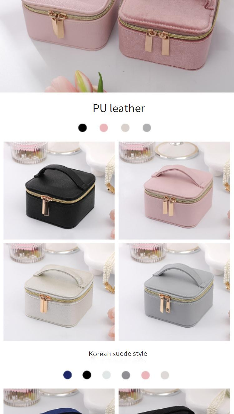 Tragbare Schmuck-Organizer-Box – mehrschichtiges Reiseetui für Halsketten, Ohrringe, Armbänder (kompakt, PU-Leder, 6 Farben)_voghion.com