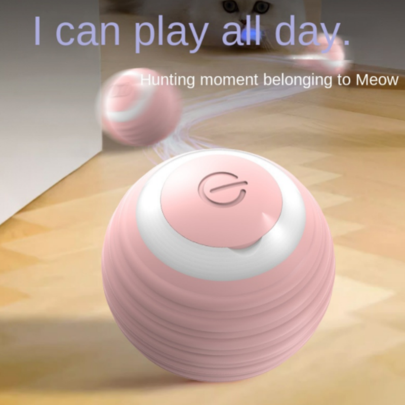 1pc Pet Gravity Intelligent Rolling Ball Cat Toy Relieves Boredom, Self Hi Teasing Cat Stick, Kitten Charging Teasing Cat Ball, Dog Cat Spherical Toy_voghion.com