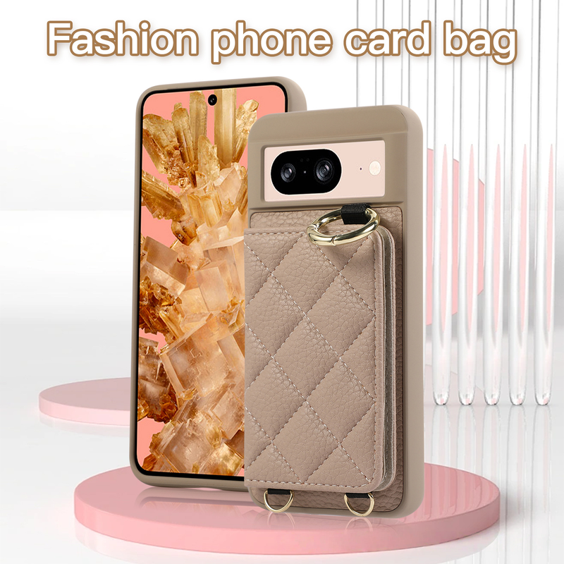 Adatto per Pixel 9a 8a Custodia in pelle per cellulare con slot per schede Custodia protettiva per cellulare con tracolla 10 Pro XL_voghion.com