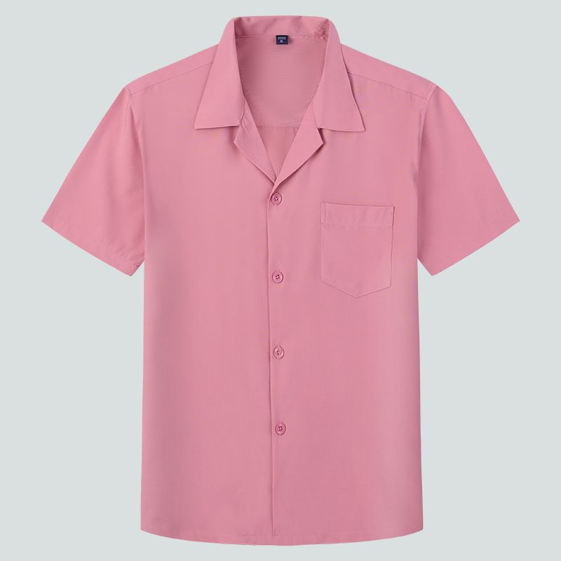 CT Dongyu Men's Spring Summer High-end Men Loose Solid Color Casual Turn-down Collar Short Sleeve Shirt_voghion.com