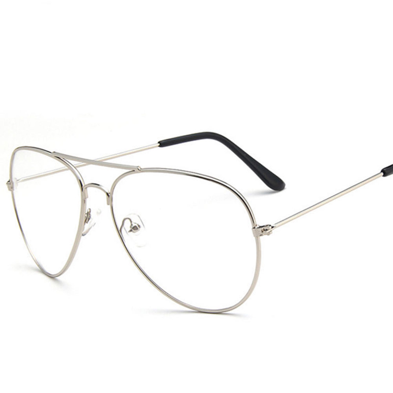 Zhuoxinder Unisex Retro Big Round Metal Frame Clear Lens Glasses Eyeglasses Spectacles-1_voghion.com