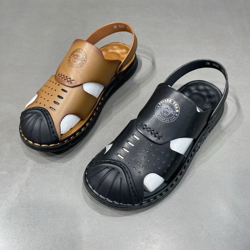 Sandalias de verano 2025 para hombre, estilo casual de playa, edición coreana, estilo moderno para exteriores y pantuflas de doble uso._voghion.com
