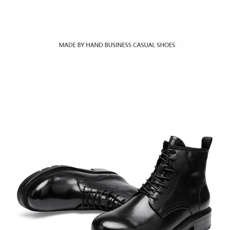 Vintage gewaschenes Pferdeleder Herren Übergröße 47 Herrenstiefel Britischer Stil High Help Stiefel_voghion.com
