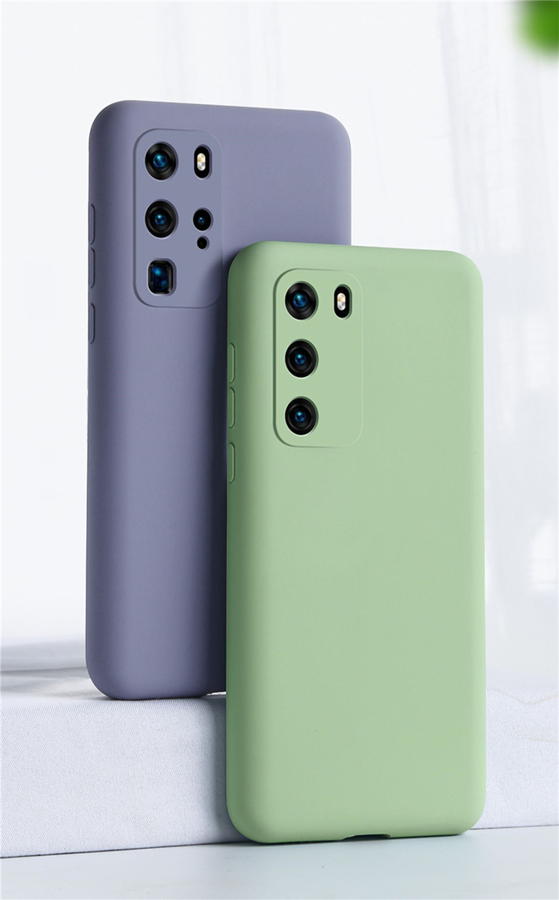 Boucho Luxe Vloeibare Siliconen Voor Huawei P40 Pro+ P20 P30 lite Mate 20 30 honor 10 20 30S X10 V30 Camera Bescherming Zacht_voghion.com