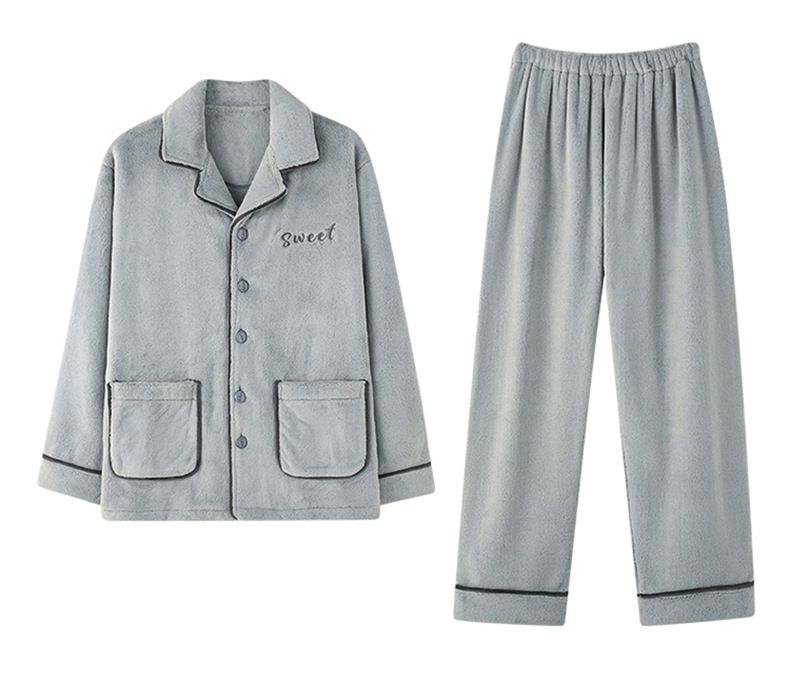 Pajamas Men's Winter Men's Thickened Winter Xiao Sa Loungewear Autumn And Winter Models_voghion.com
