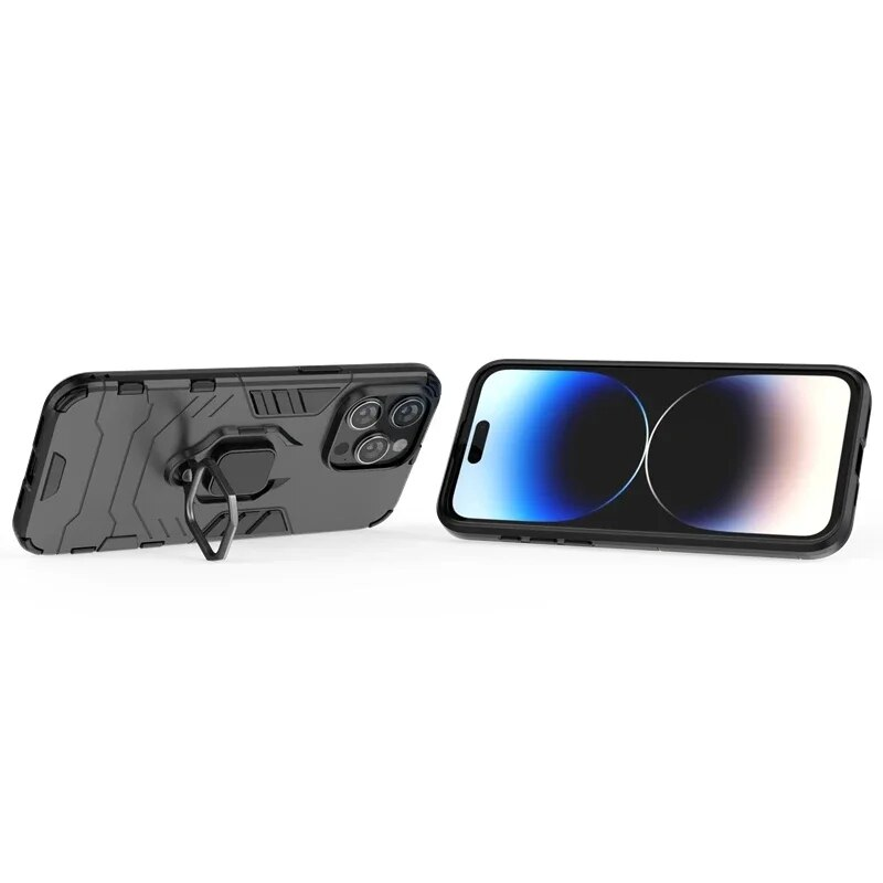 Armadura a prueba de golpes para 15 Pro Max 15Pro iphone15 Plus Soporte magnético para automóvil Anillo de cubierta trasera para iPhone 15ProMax Funda de teléfono_voghion.com
