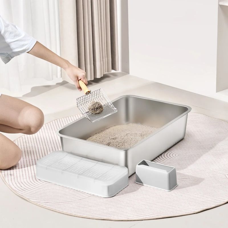 Litter Deep In Board Foot With Box Cat Box 6 Litter Filtering OdorFree_voghion.com