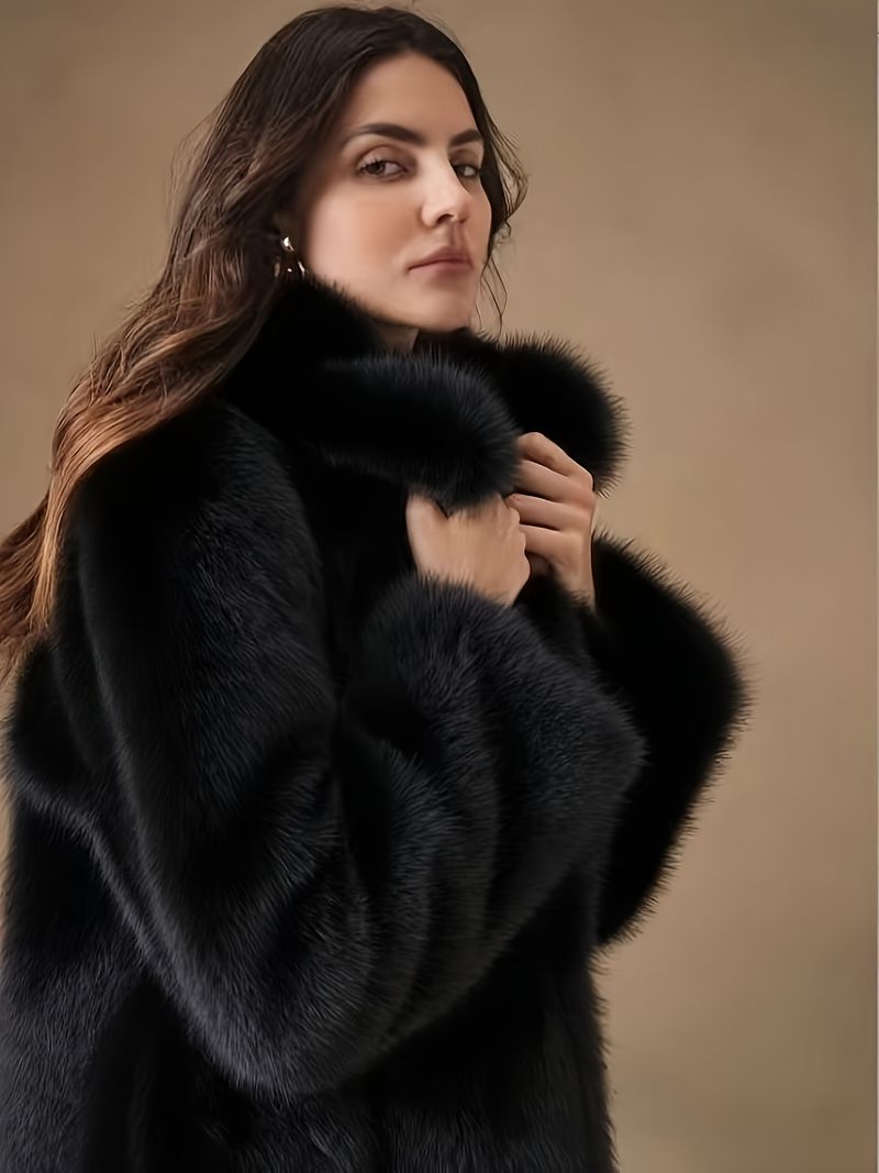 Taglia, giacca elegante invernale lunga e calda con colletto a trapezio e tasche, cappotto lungo e ampio, adatto per clima freddo e asciutto_voghion.com