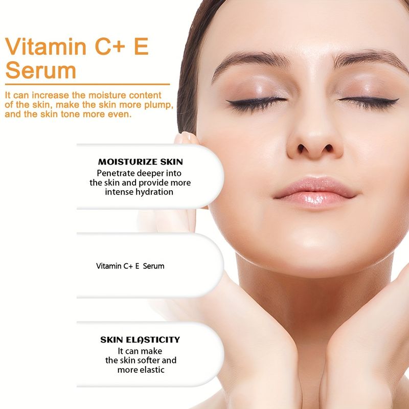 1/2/3 stk. 20 % vitamin C-ansiktsserum med vitamin E og ferulsyre, 30 ml hver, balanserer hudtonen og gir lysere hudpleie_voghion.com