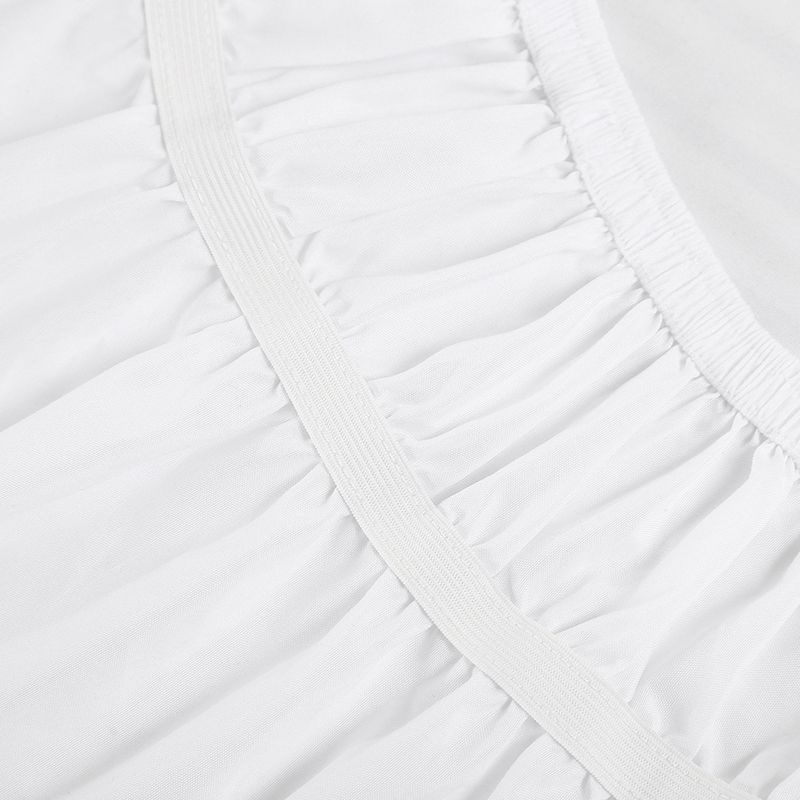 Gonna elastica per letto - Tinta unita con design antiscivolo (facile da installare, adatta a materassi da 20 a 40 cm, antipiega, Queen/King size)_voghion.com