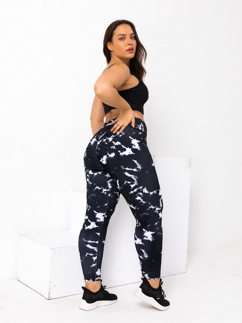 Plus Size Yoga Pants For Women, Elastic Butt Lifting Printed Leggings, Slimming And Fattening, Plus Size High Waist Pants For Women_voghion.com