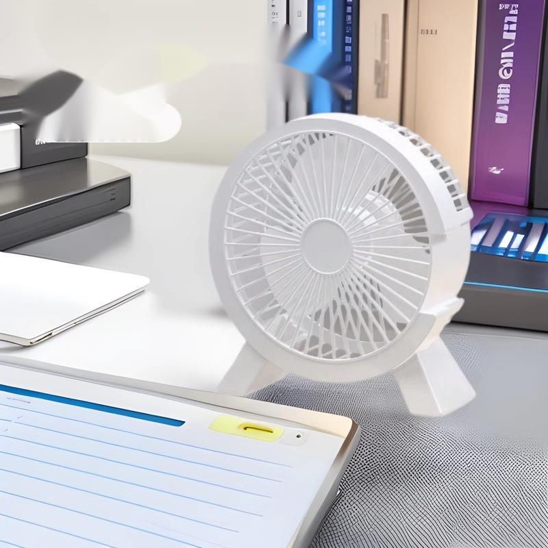 Mini ventilatore da tavolo USB silenzioso e potente - Design portatile a forma di cartone animato per studenti e dormitori_voghion.com