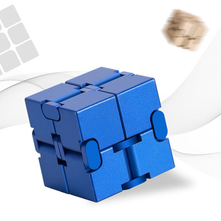 Rubik's Cube illimité en alliage d'aluminium, outil de décompression, jouet créatif, bloc de poche à rabat_voghion.com