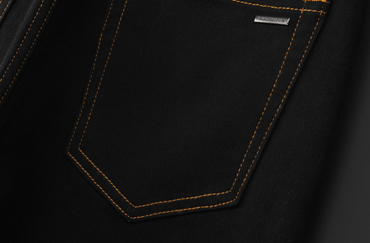 Men's Clothing Original jeans men's black new autumn and winter brand casual slim elastic high end goods long pants_voghion.com