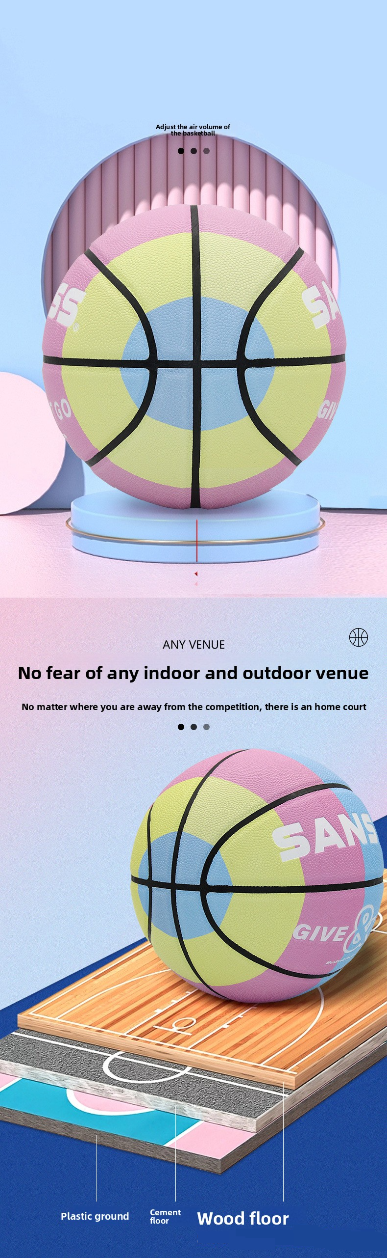 Premium PU 7-Size Basketball – Durable Outdoor/Indoor Game Ball With Custom Logo Options (Includes Air Pump + Needle + Net)_voghion.com