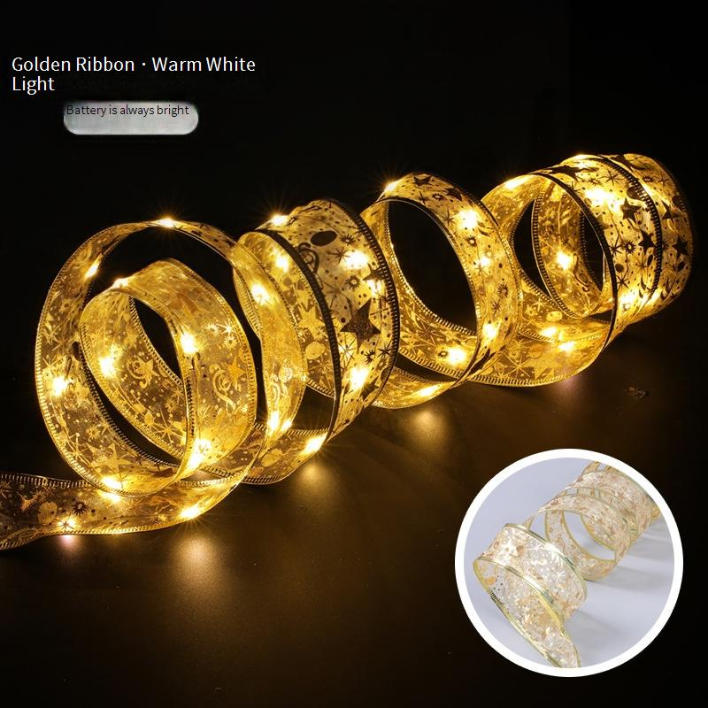 Guirnalda de luces LED de alambre de cobre con 40 luces LED y cinta plateada/dorada: guirnalda de luces decorativas flexibles de 4 m para Navidad, fiestas, etc._voghion.com