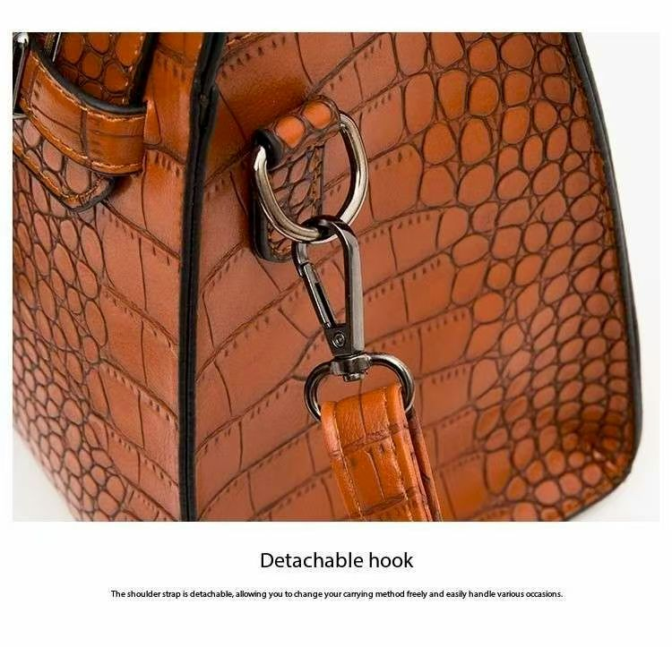Designer Women's Bags, And Trendy This Year. Crocodile Patterned Carrying Case With Extra Large Capacity. Kelly Bag_voghion.com
