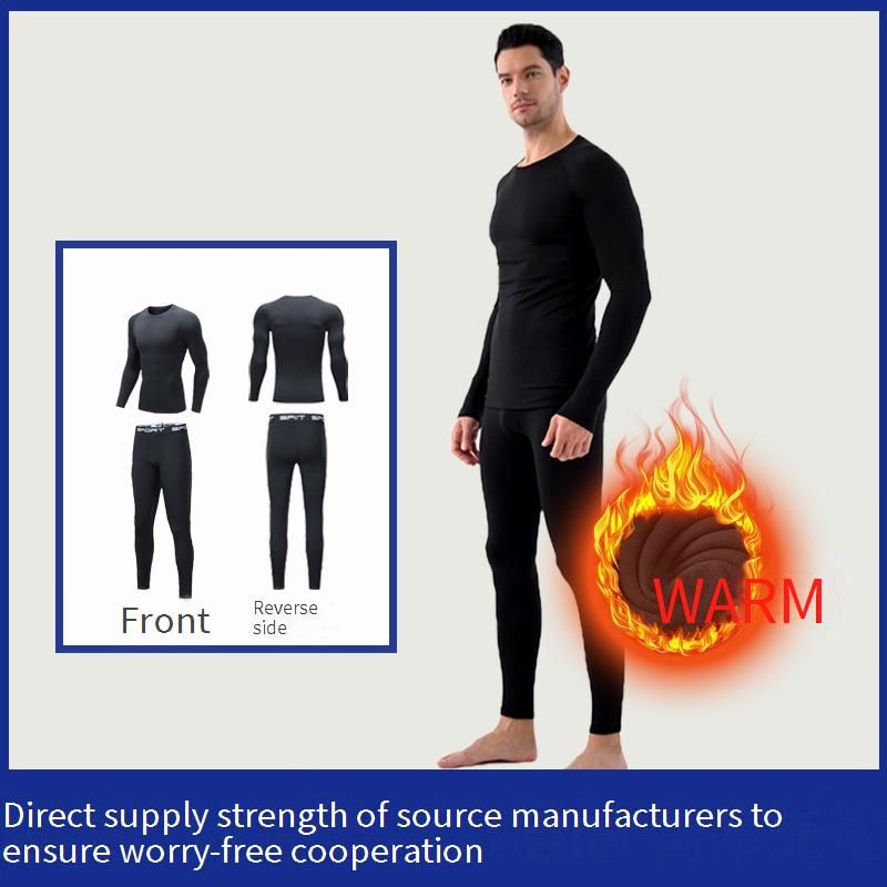 Men's Fleece-Lined Compression Workout Pants - High Elasticity, Quick-Dry, Thermal Training & Basketball Leggings For Gym & Outdoor Sports_voghion.com