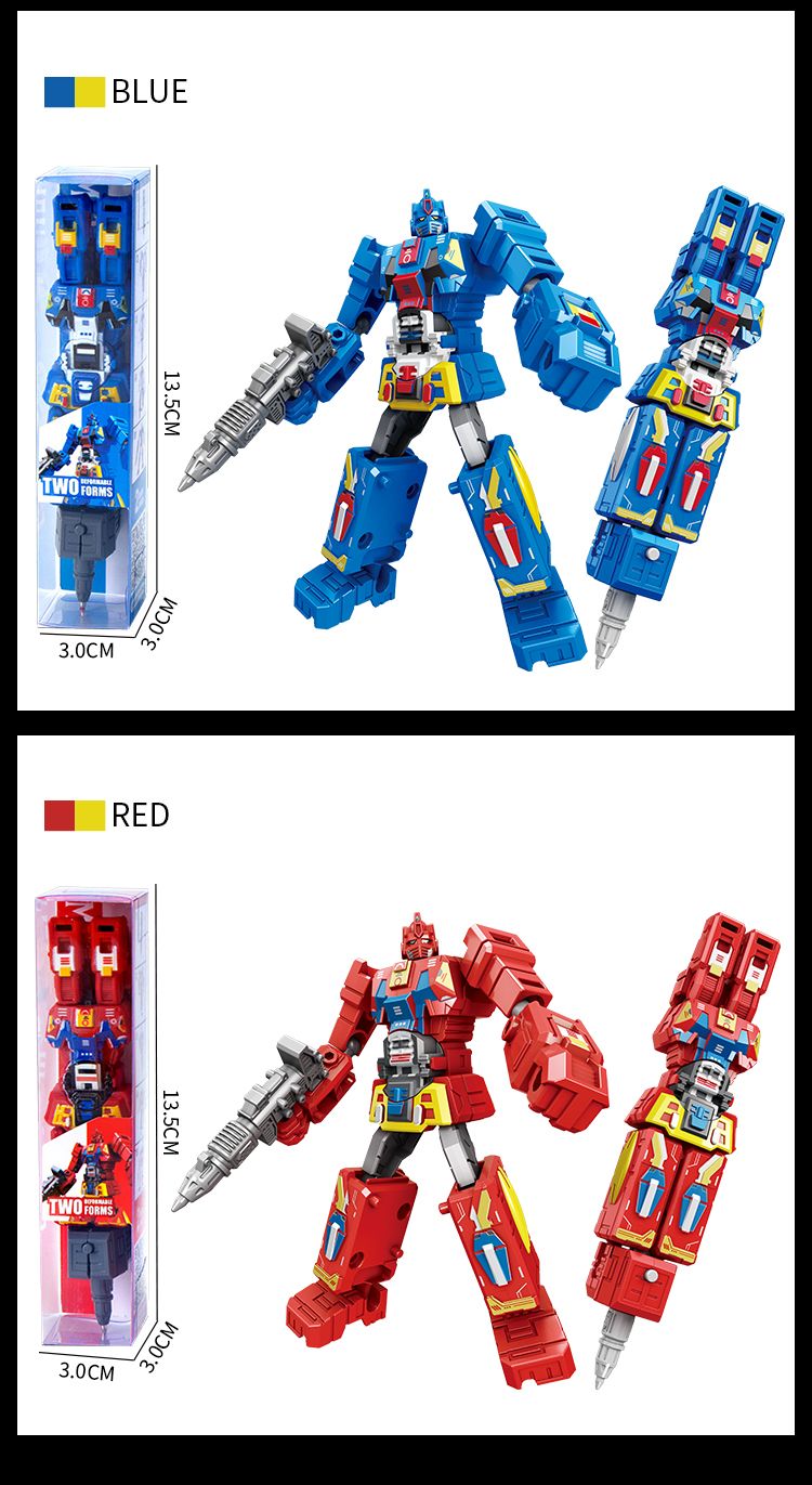 Creative Boy Deformation Toy Transformation Robot Figure Pen Robot Deformation Pen Kids Robot Model Toy Stationery Supplies_voghion.com
