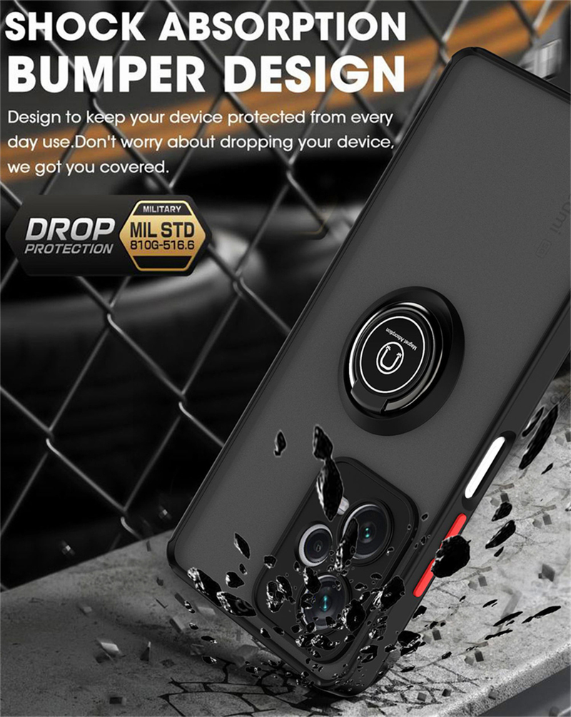 Magnetisk biltaske til Xiaomi Redmi Note 12 11 12s 10s 10 9 8 Pro 10C 12C Ringholdercover til Redmi Note 12 Pro Plus 5G_voghion.com