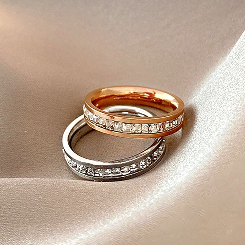 Moda Aço Inoxidável 316L Preenchido com Anéis Banhados a Ouro Real 14K para Mulheres temperamento Jóias AAA Zircônia Gypsophila_voghion.com