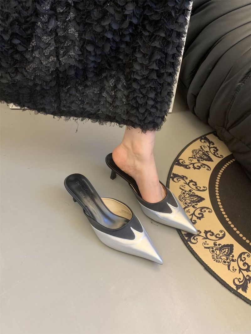 Scarpe pigre MÜ Ller con blocchi di colore 2025, nuove pantofole Baotou fresche da donna, design snellente primaverile, versatili per_voghion.com