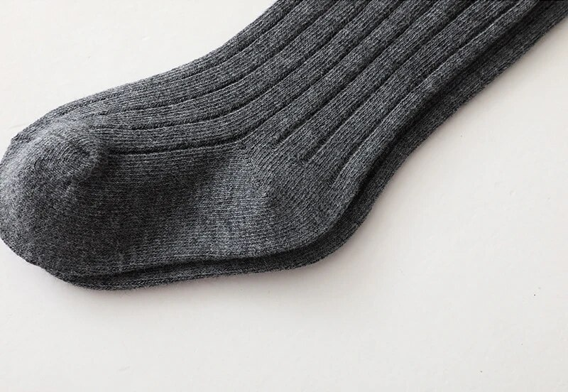 Spanska barn randiga pojkar och flickor bomullsstrumpor Andas Knähöga Baby Lång Skoluniformstrumpor 0-7 år_voghion.com