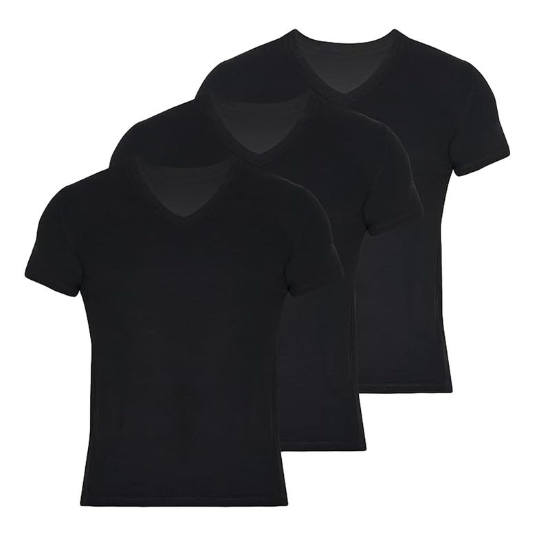 Bamboo V Neck T Shirts For Men Undershirt Tees 3 Pack Breathable And Moisture Wicking_voghion.com