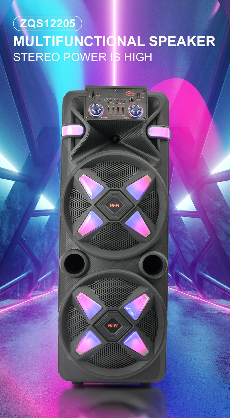 ZQS12205 Doppi altoparlanti Bluetooth ad alta potenza da 12 pollici, luci colorate, altoparlanti ad alto volume per esterni_voghion.com