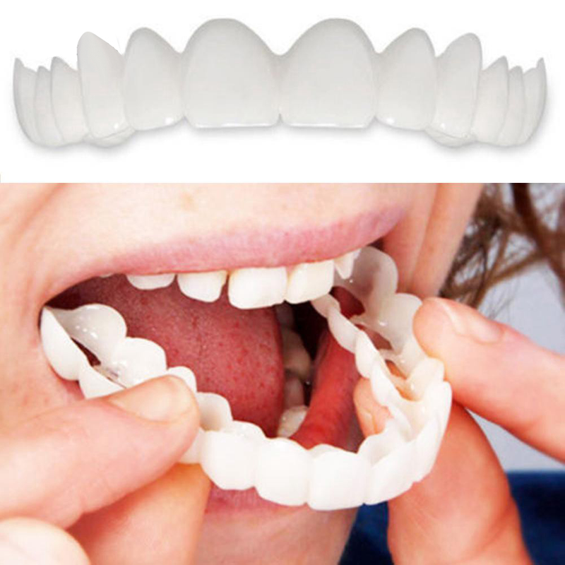 BeautyLife 2st Silikonsimulering Övre Botten Tandprotes Whitening Tandskydd_voghion.com