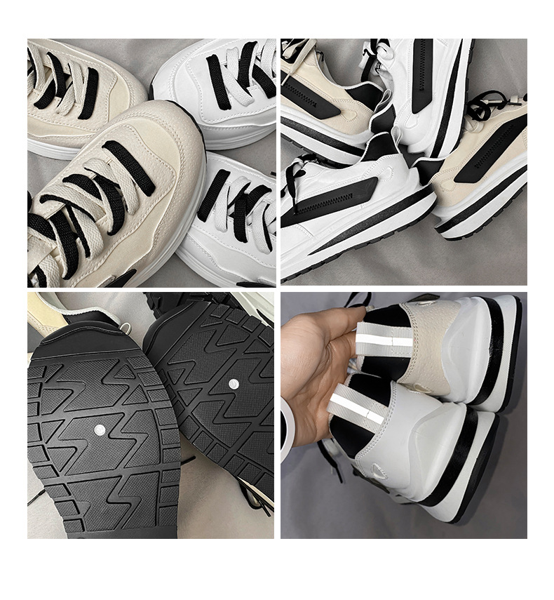 Férfi új koreai sokoldalú sport- és hétköznapi vastag talpú, kiemelő cipők internetes hírességek apáinak, trendi Instagramon_voghion.com