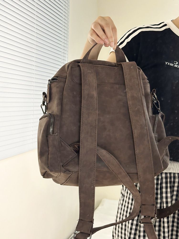 2025 Spring New Large Capacity Fashion Multifunctional Multi-pocket Student Backpack Travel Commuting Shoulder Women's Bag Casual Hundred_voghion.com