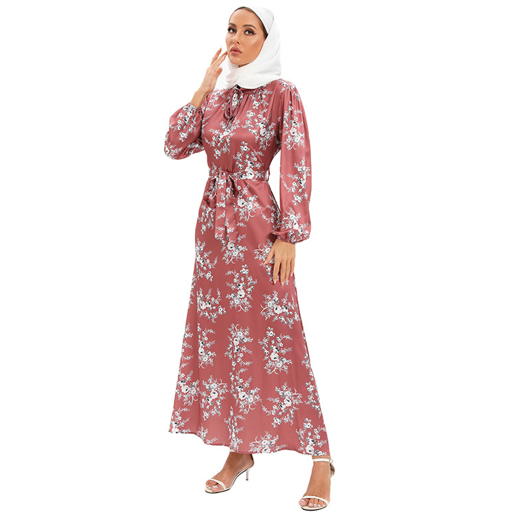 Vestido túnica de satén elegante para mujer._voghion.com