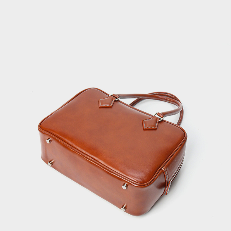 Borsa da dottore in pelle da donna, nuovo strato superiore in pelle bovina, borsa da bowling Swift in pelle, piccola borsa quadrata, borsa a mano, borsa con piume_voghion.com