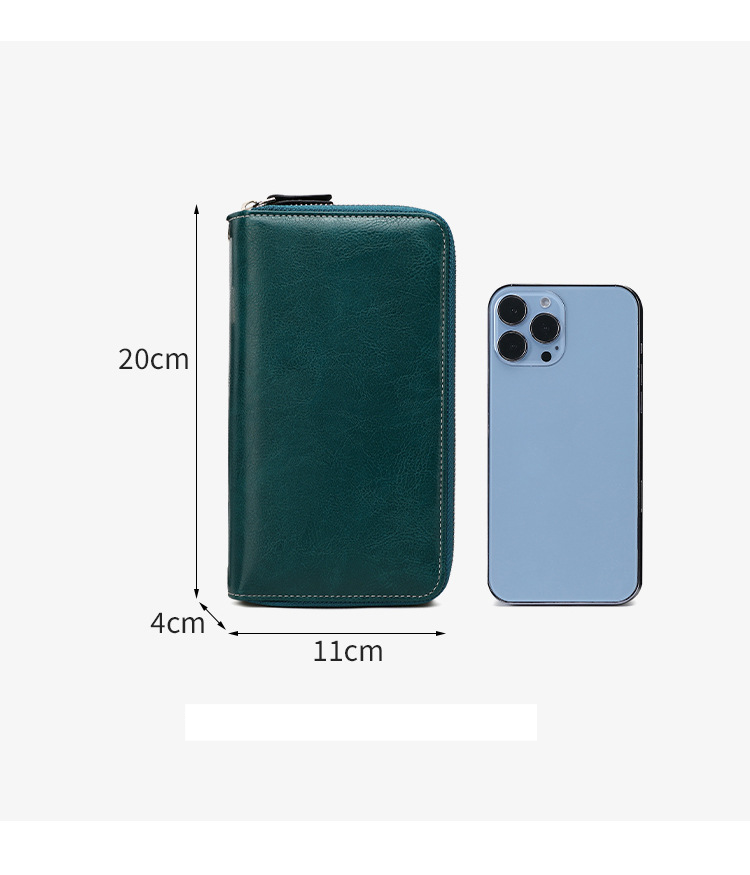 Női pénztárca és férfi pénztárca RFID lopásgátló kefés női pénztárca dupla cipzáras hosszú pénztárca retró nagy kapacitású clutch táska_voghion.com