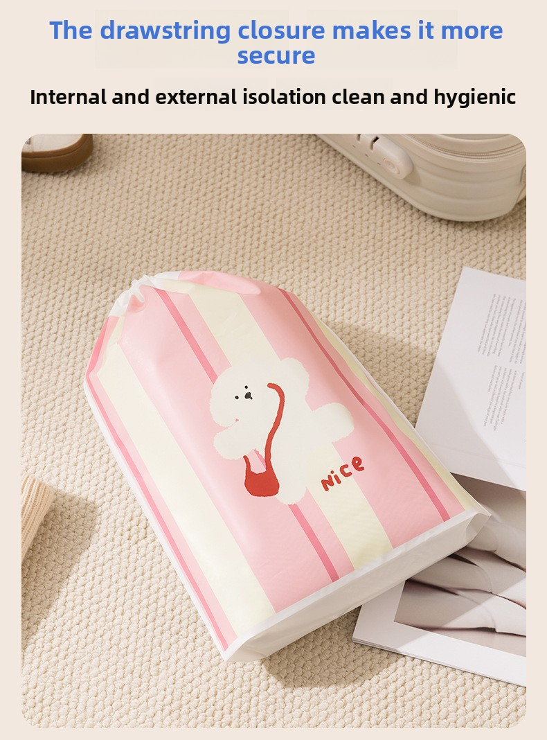 Trekkoord reistas - Waterdichte multifunctionele opbergtas voor ondergoed, toiletartikelen en accessoires_voghion.com