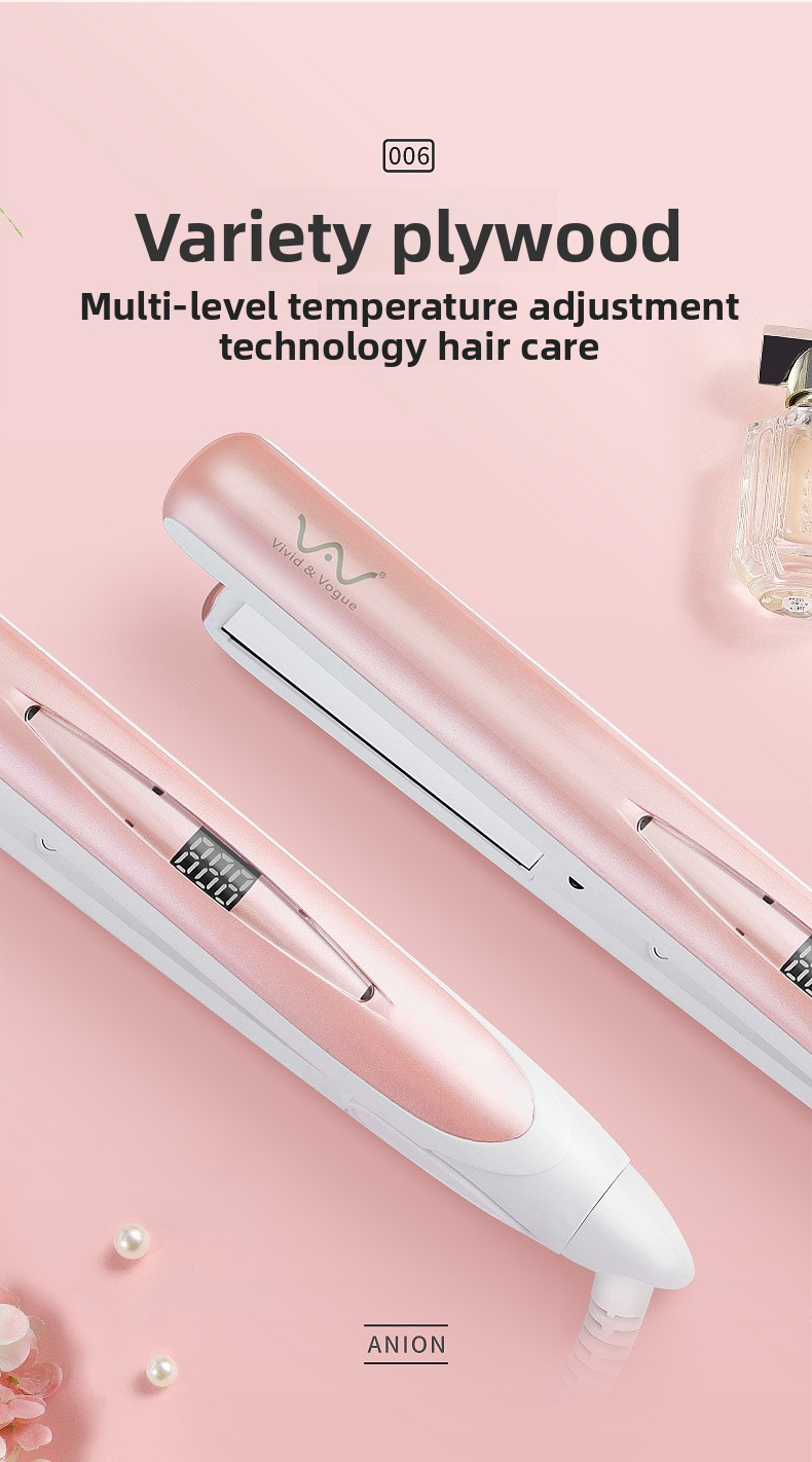 Mini piastra e arricciacapelli - Piastra 2 in 1 per capelli corti e frangia (calore delicato, non danneggia, adatta ai viaggi)_voghion.com