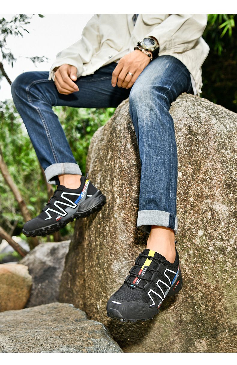 Men's Outdoor Trail Running Shoes, Solomon Hiking And Trekking Shoes, Breathable Mesh Plus-size Men's Shoes._voghion.com