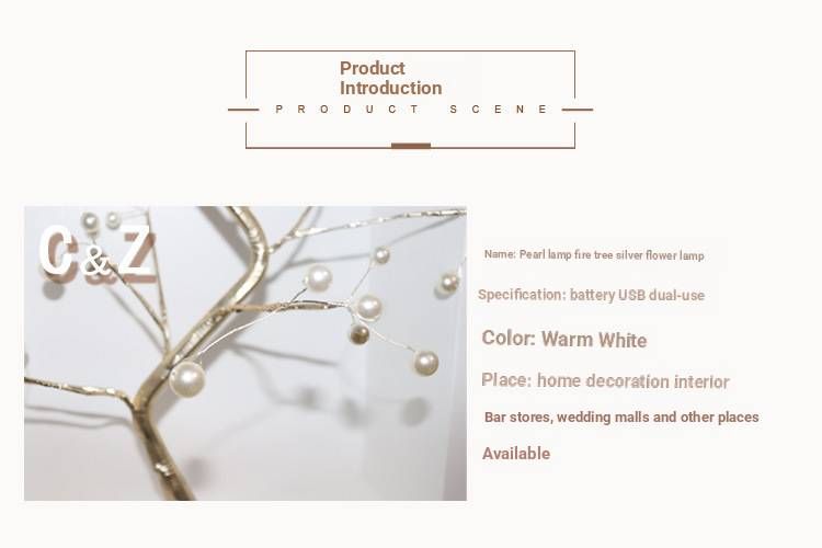 Firefly LED Tree Lights – USB/Battery-Powered, Touch Control, Warm White & Color-Changing, Indoor Fairy Lights For Home & Party Decor_voghion.com