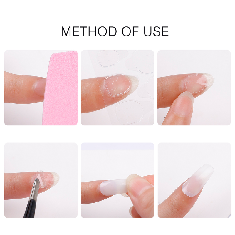 Double-Side Nail Waterproof Jelly Glue False Nails Adhesive Tabs Sticker for Press on Fake Nail Tips Jelly s_voghion.com