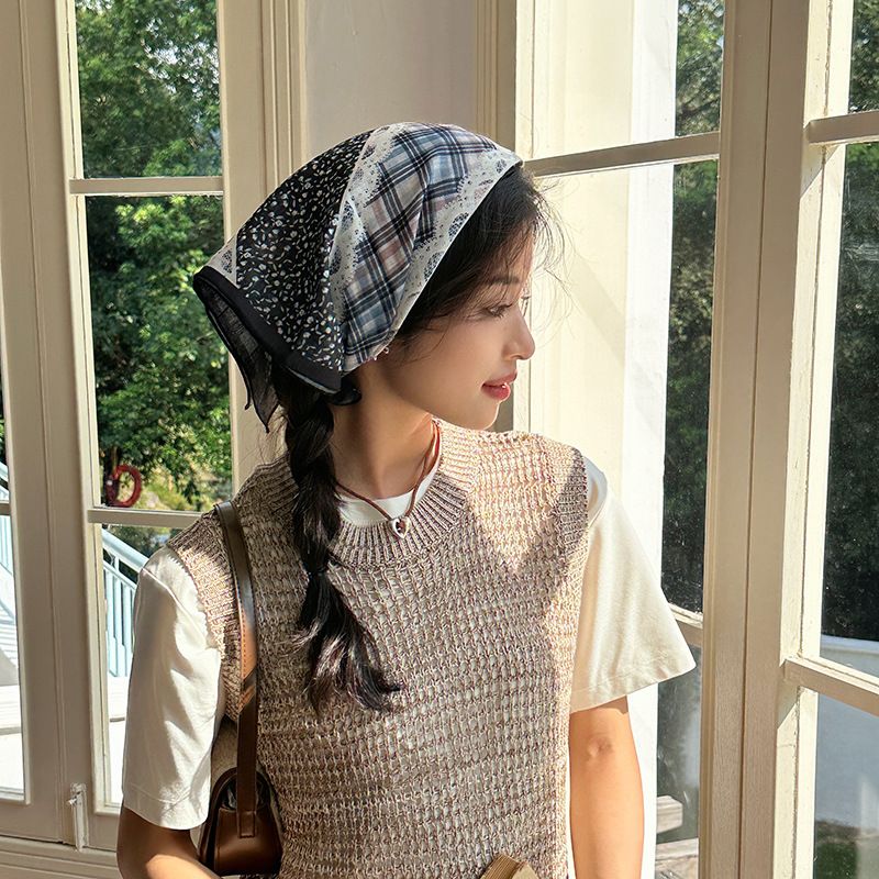 Square High-end Sense 2025 New Soft Art Deco Small For Tying Hair With Hairbands Scarves_voghion.com