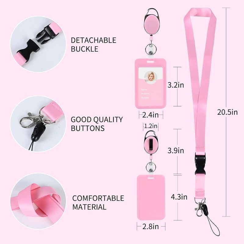 Porta badge con cordino, tracolla, fibbia retrattile, badge per dipendenti, badge identificativo, porta tessera autobus, marchio_voghion.com