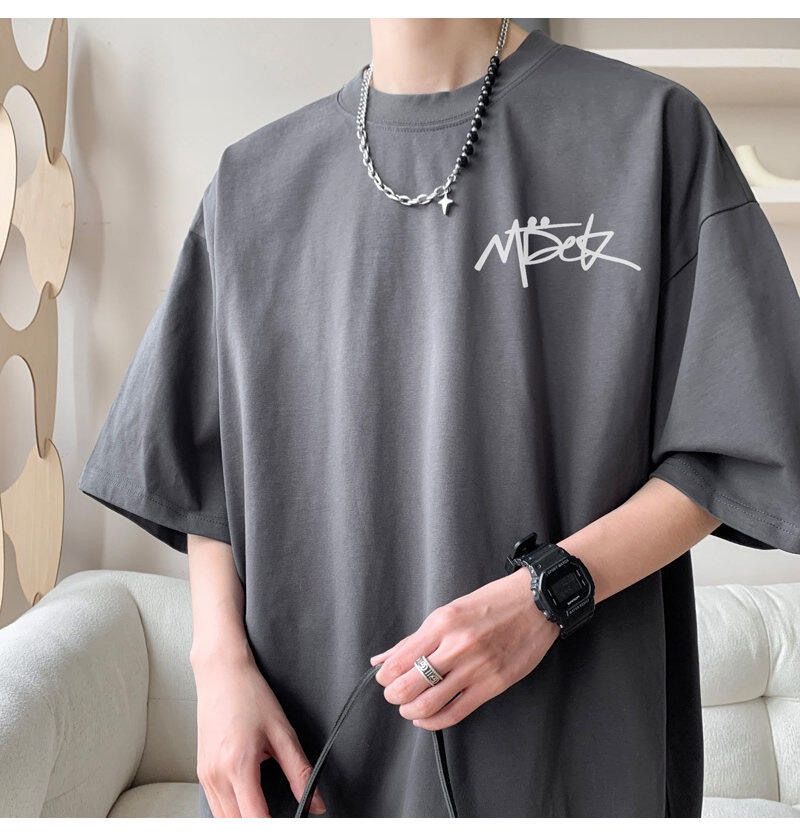 Maglietta a maniche corte da uomo, taglie forti, estiva, casual, ampia, con scollo rotondo e mezza manica, semplice e stampata._voghion.com