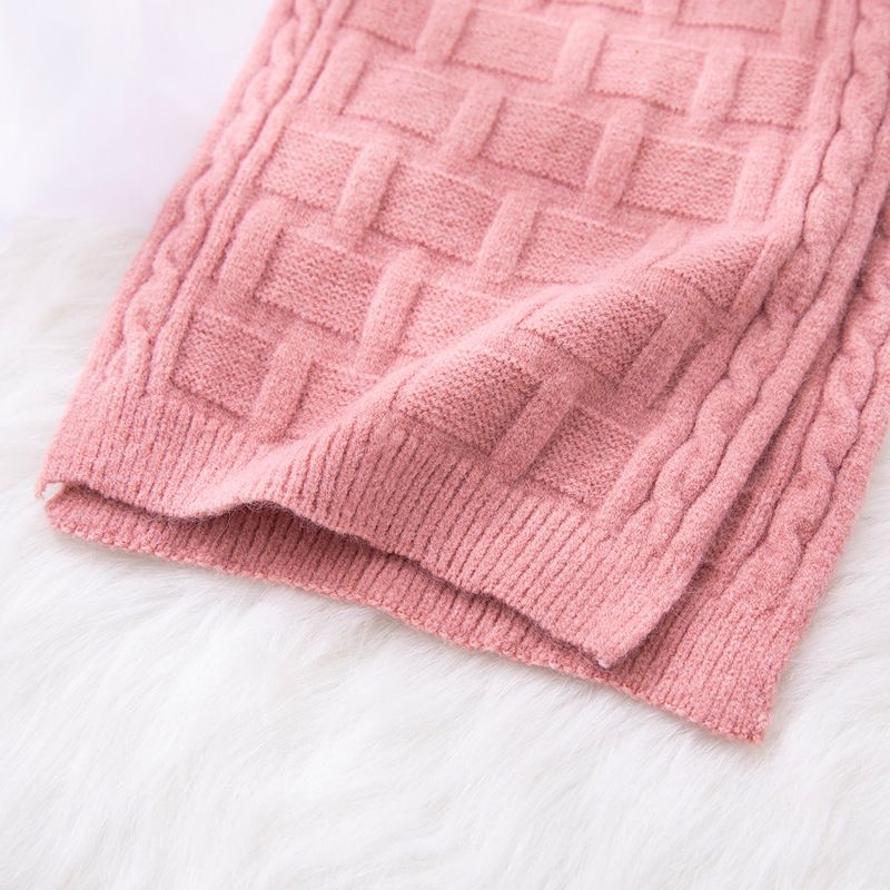 Girl boy's pure color Korean version scarf autumn winter, cute children's scarf, thickened and warm for 2-10 years old_voghion.com